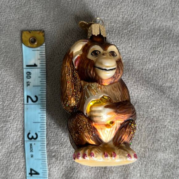Old World Christmas Chimpanzee‎ Ornament - Picture 7 of 8